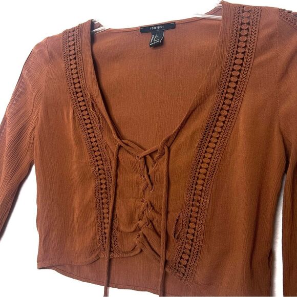 Vintage Y2K Flare Sleeve Top Women Small Whimsigoth Witchy Fairy Grunge Bell 90s - Picture 2 of 11